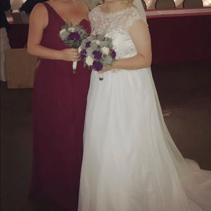 💜FINAL PRICE💜 Alfred Angelo Maroon/Wine Dress